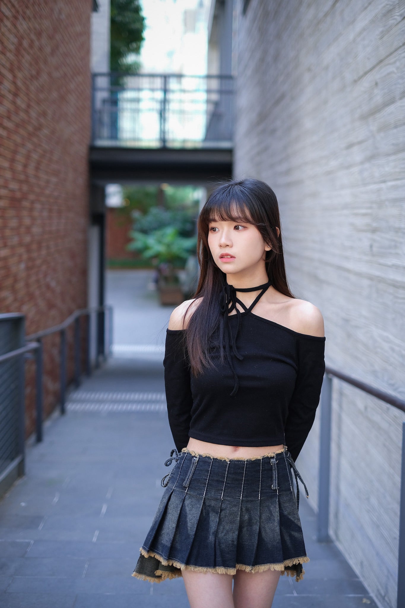 Low Waist Denim Skirt