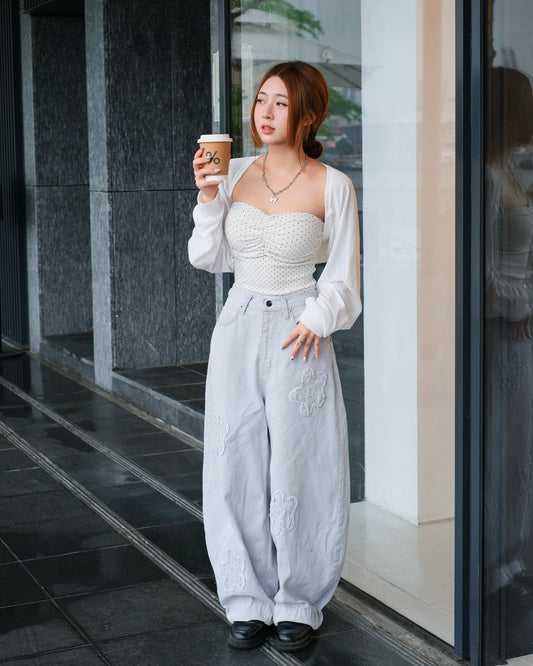\束胸皺皺放大圓潤效果/ Polkadot Bra Top