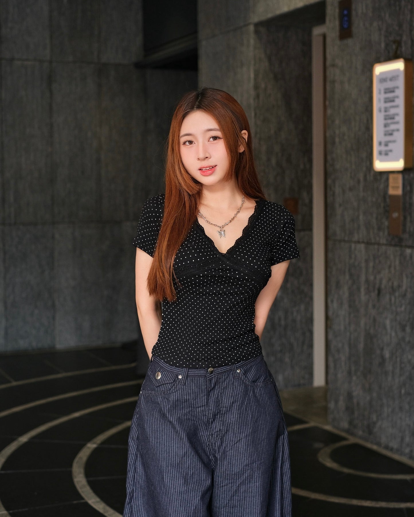 Polkadot Lace Top