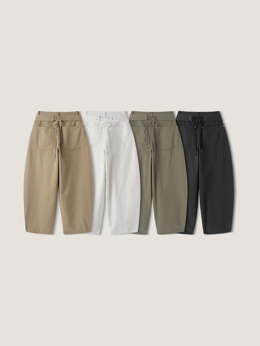 \後腰綁帶可調校腰圍/ Crosstie Baggy Jeans