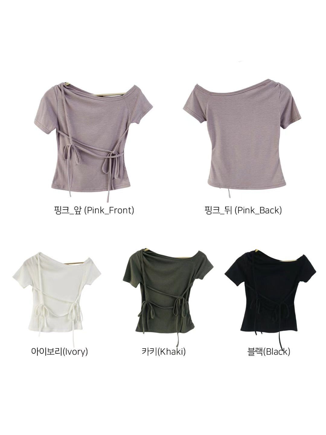 [現貨] \任意綁結/ Double Tie Knot Top