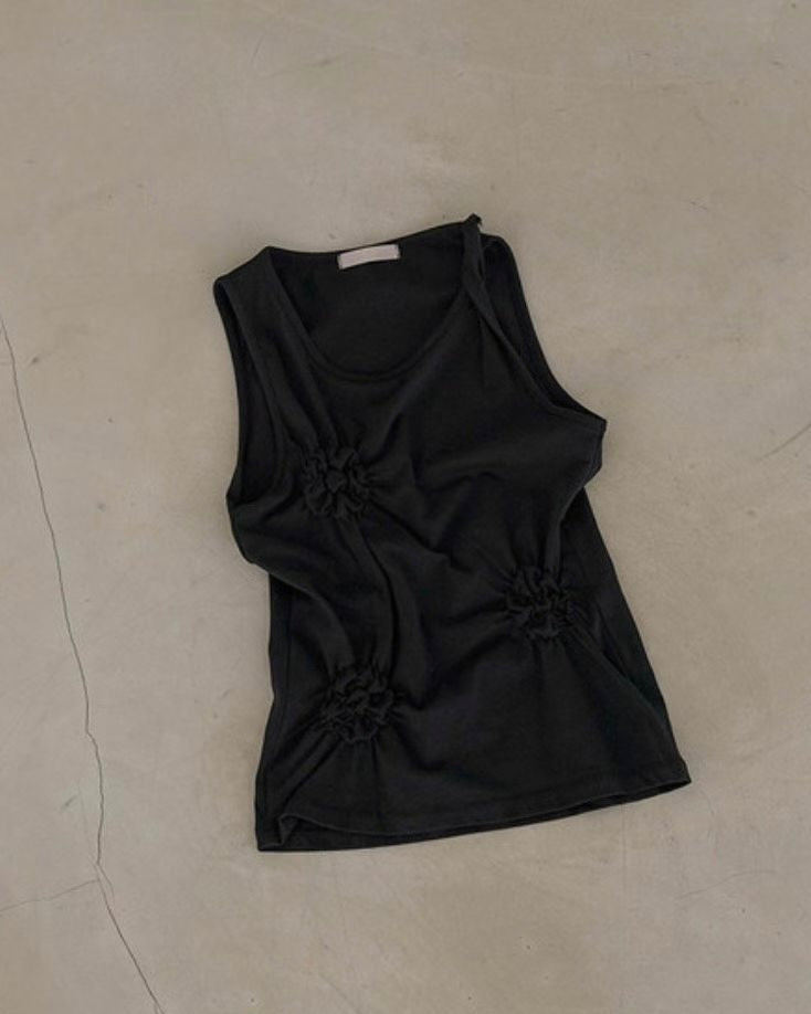 \立體花花🌸/ Irregular Flower Tank Top