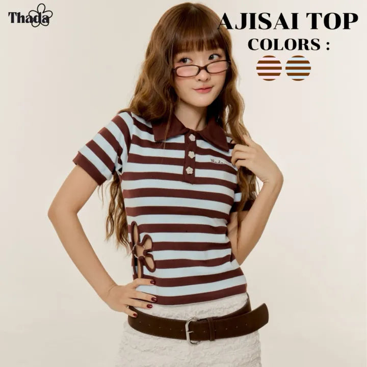 [預訂] \泰國品牌THADA代購/ AJISAI POLO TOP