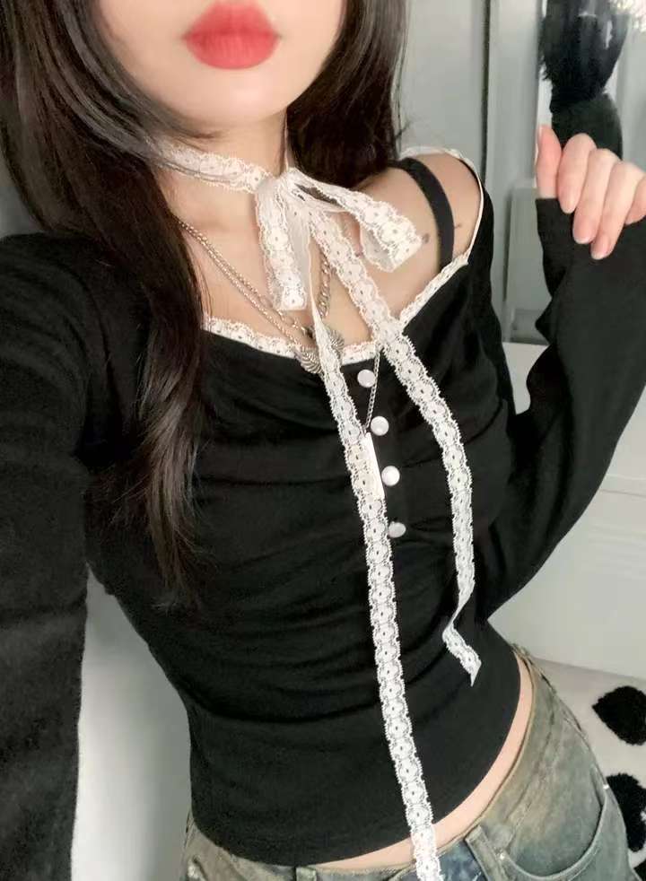 [預訂] \超精緻+打卡able/ Lace Button Top Set