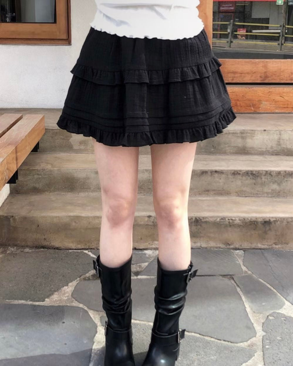 \荷葉層次蛋糕裙/ Soft Ruffle Cotton Skirt
