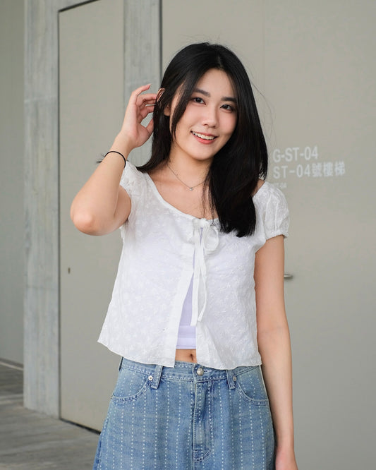花花暗紋綁結外搭