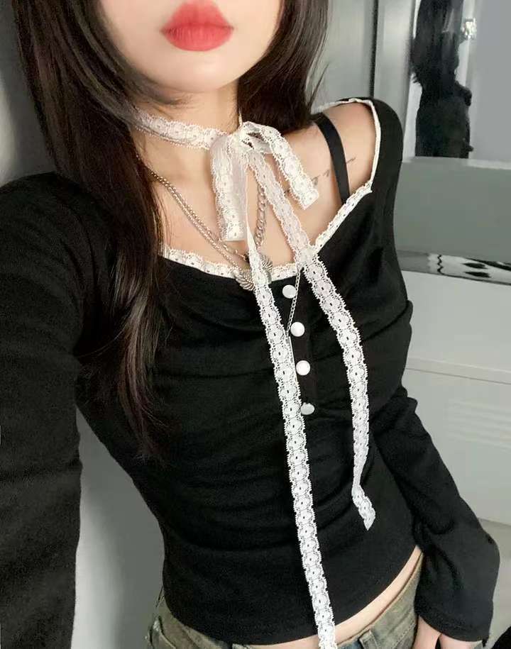 [預訂] \超精緻+打卡able/ Lace Button Top Set