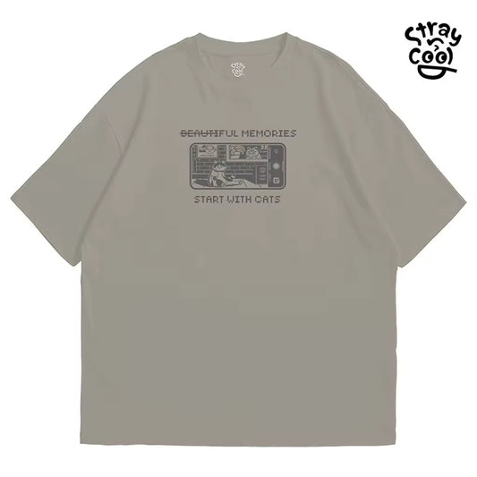 [預訂] \限時泰國品牌代購/ “Full Memories Start With Cats” Oversize T-Shirt