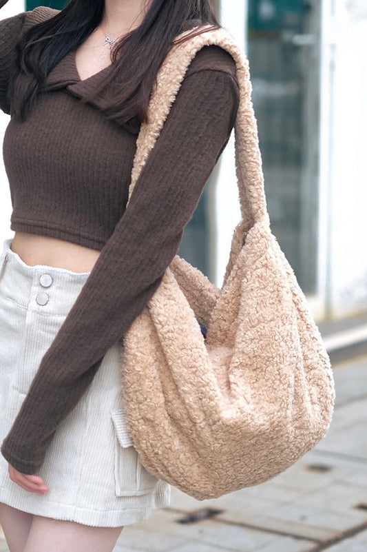 Winter Fluffy Bag - Beige