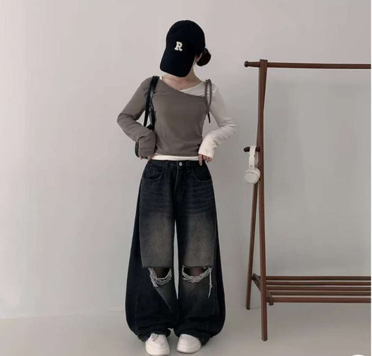 [預訂] 不規則撞色拼布Top