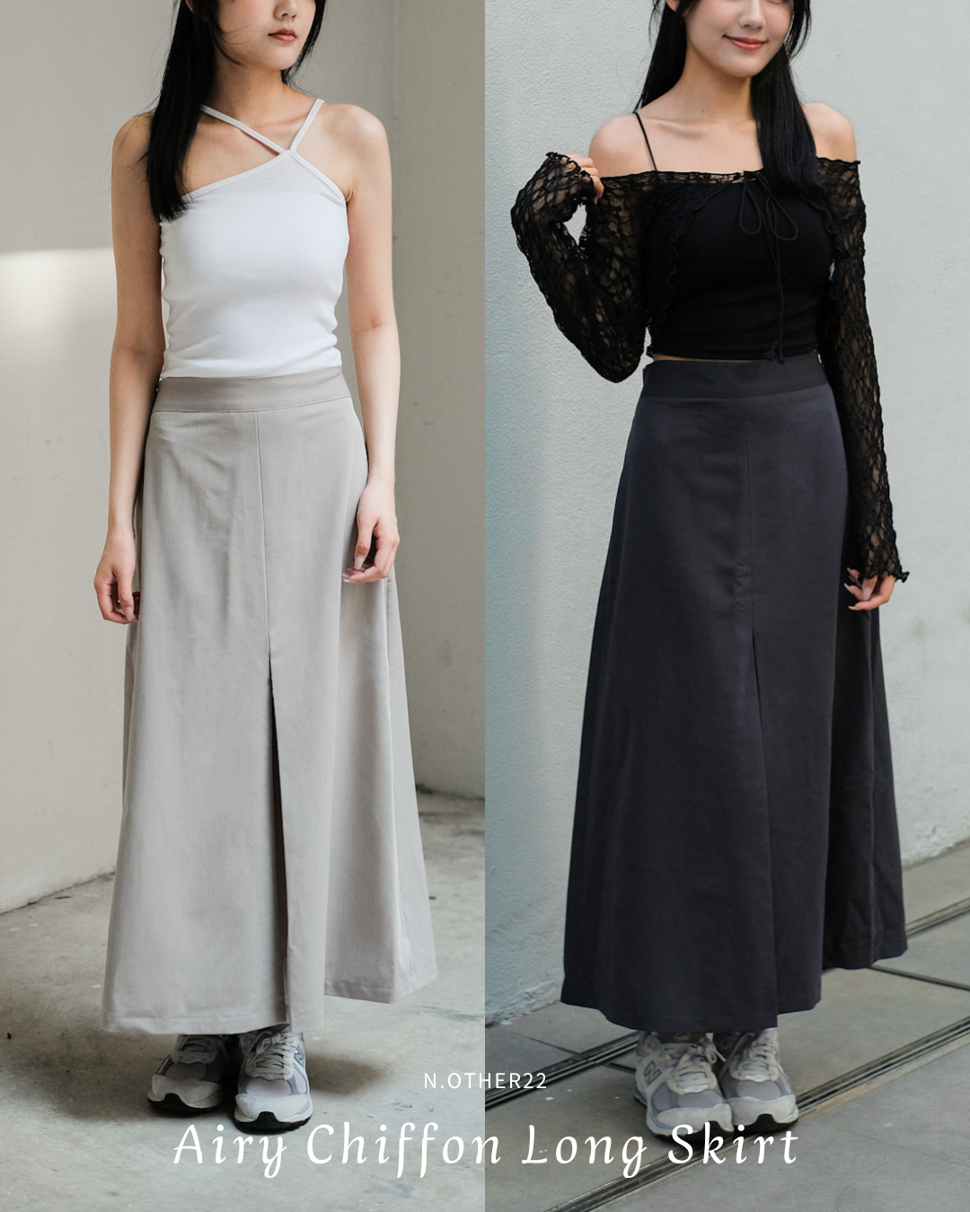 [現貨] \高質雪紡紗質/ Airy Chiffon Long Skirt