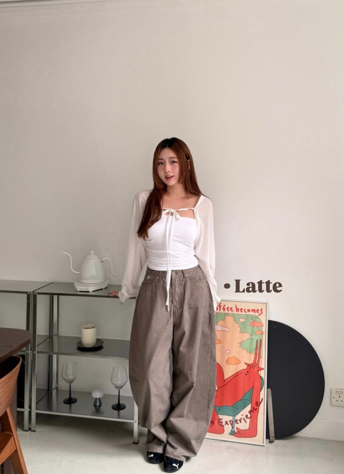 [預訂] \後腰銀扣可調校腰圍/ Linear Baggy Jeans