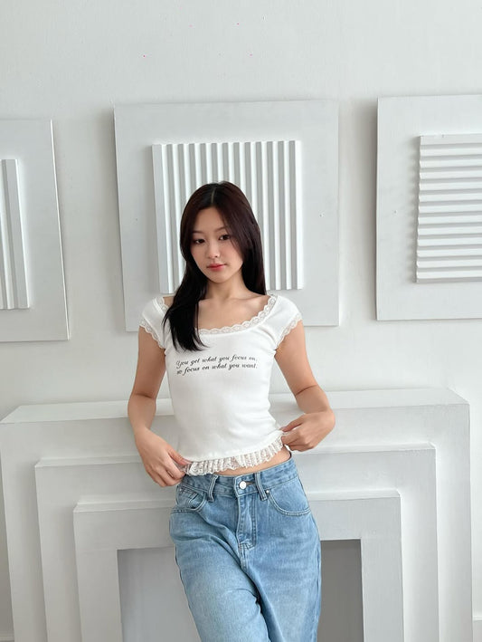 [預訂] \限時泰國代購/ Lace Trim Tank Top