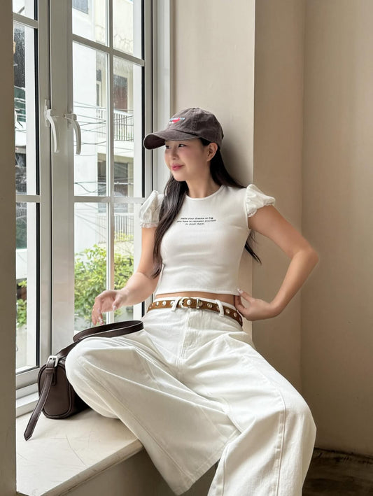 [預訂] \限時泰國代購/ Dreamy Puff Sleeve Top