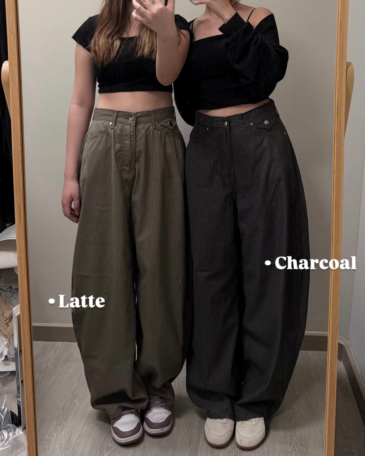 [預訂] \後腰銀扣可調校腰圍/ Linear Baggy Jeans