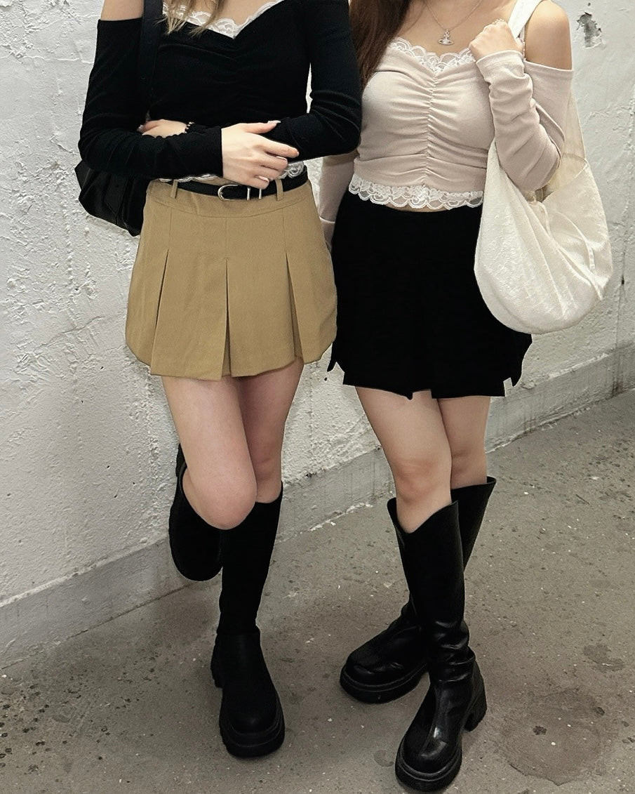 [現貨] \學院風修身百褶裙/ Daily Pleated Skirt