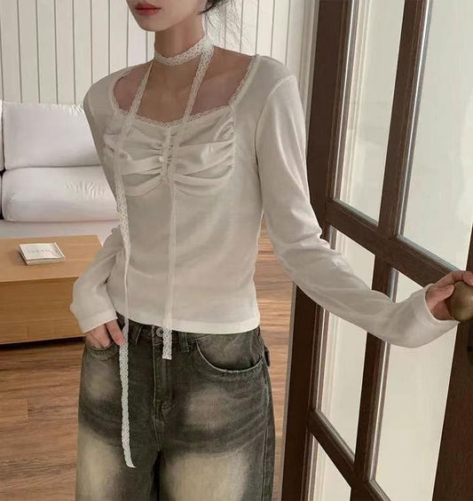 [預訂] \超精緻+打卡able/ Lace Button Top Set