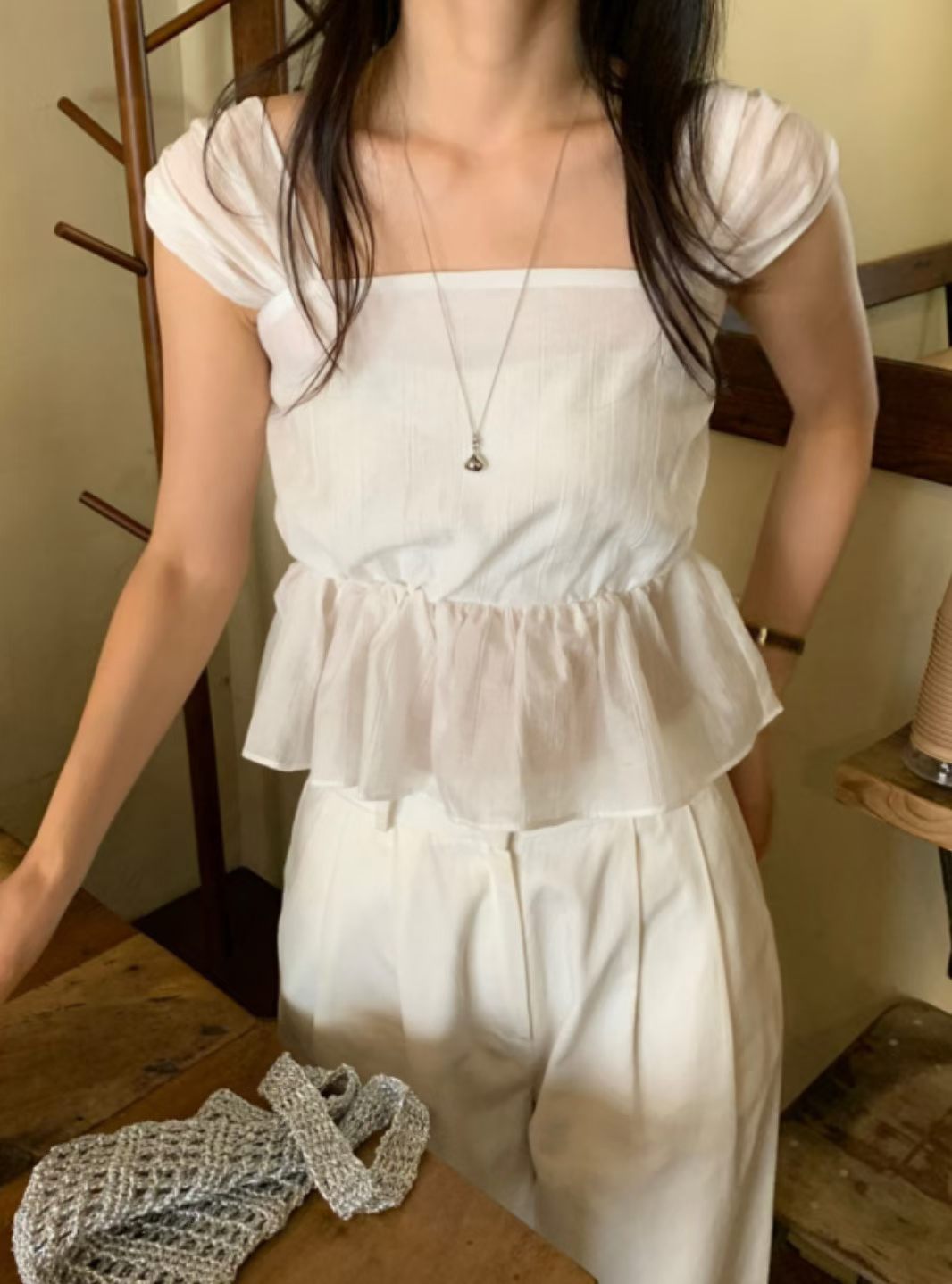 \空氣感層層疊🫧/ Layered Ruffle Top