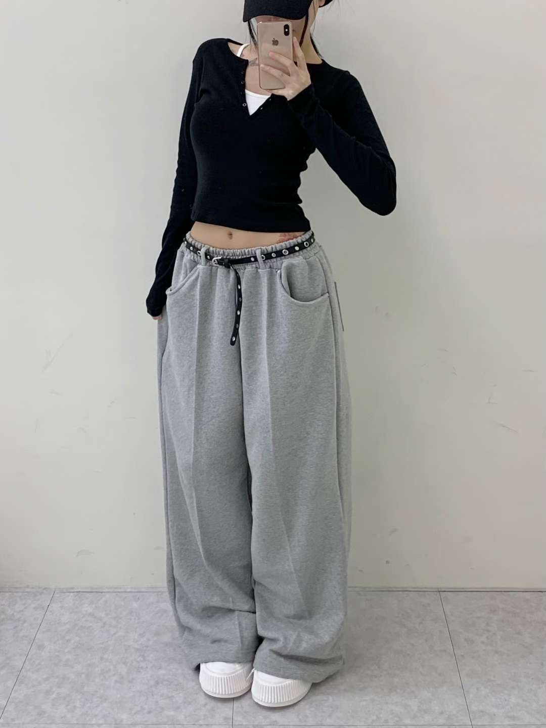 [預訂] \店主親身試着後上架/ 直直版型兩穿棉褲