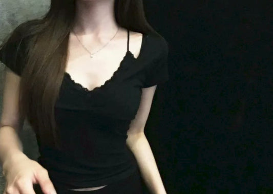 \約會氛圍感滿分♡/ Layered Lace Tee
