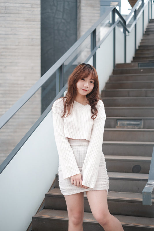 [現貨] 冬日直紋霧絨套裝