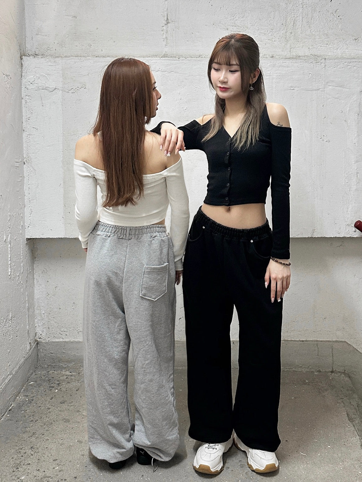 [預訂] \店主親身試着後上架/ 直直版型兩穿棉褲