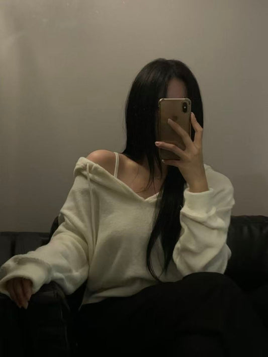 [現貨] \慵懶感～/ Oversize連帽混色Top