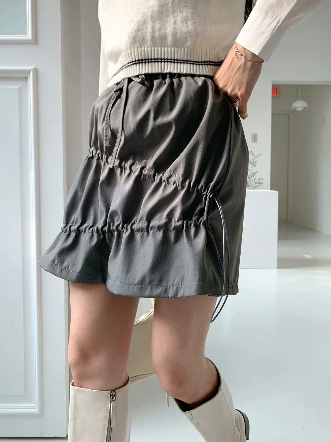 不規則束繩索索裙