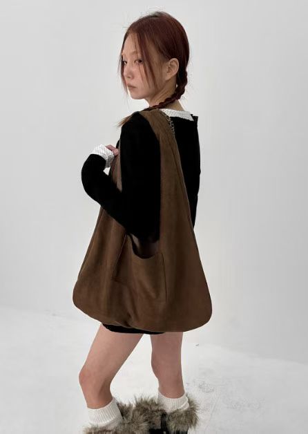 [預訂] \2Ways/ 豹紋麂皮雙面單肩袋