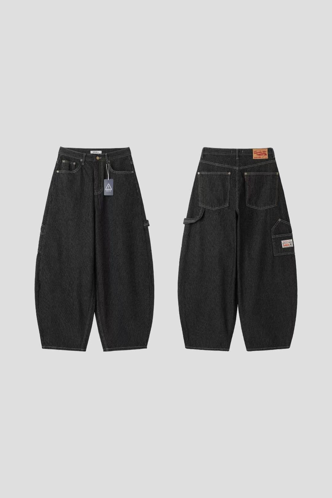 [現貨] \小男孩感👦🏻 男女OK!!/ 明線牛仔闊褲