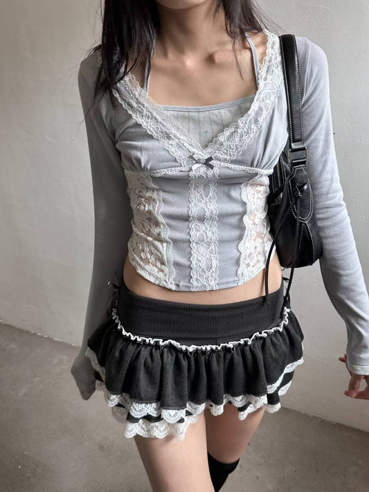 [預訂] \超美超精緻/ Lace Layered Top