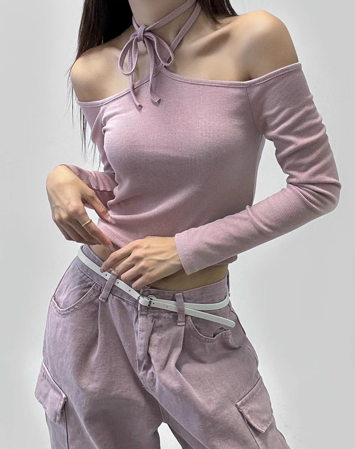 [預訂] Classic款!! 交叉掛頸露肩Top