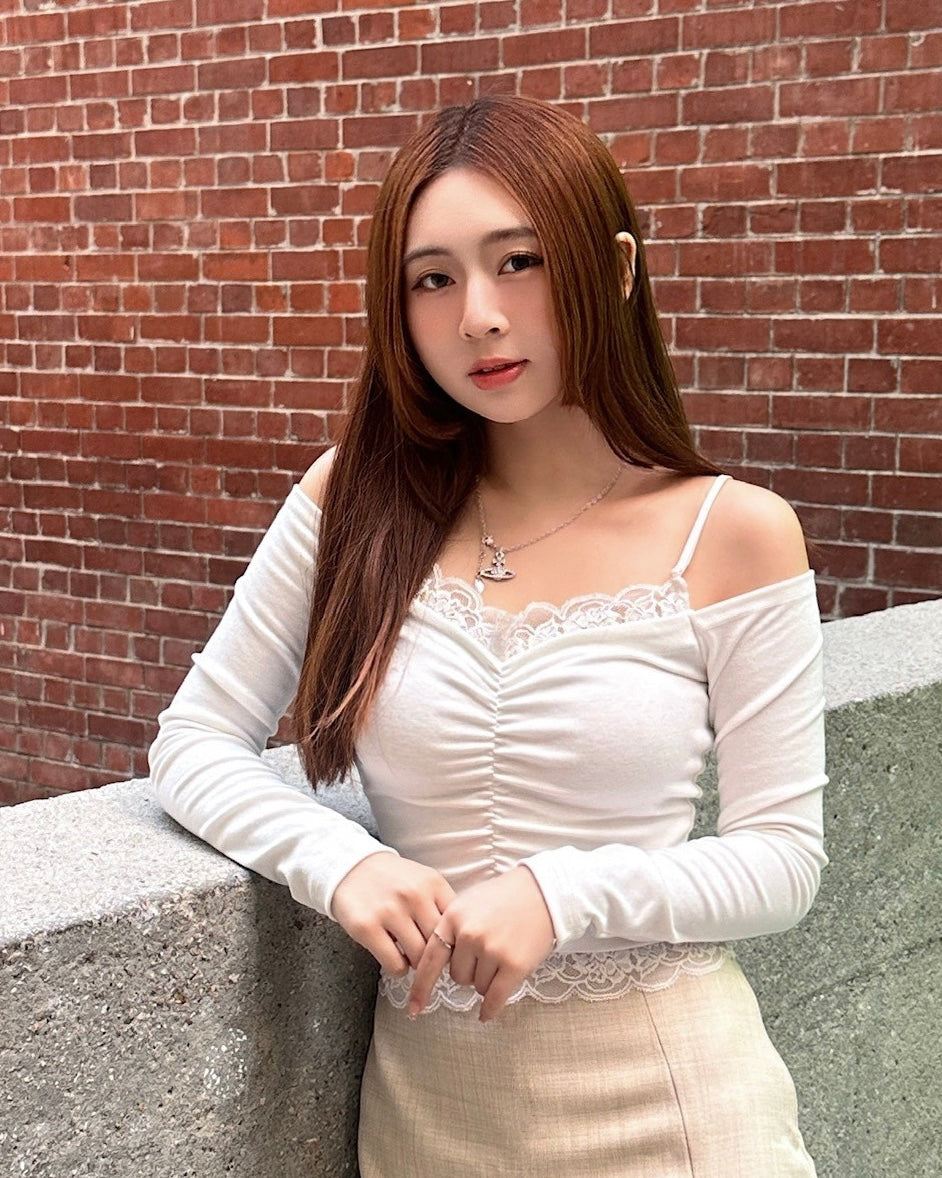 \純慾感Lace點綴₊ ⊹❀/ Dreamy Lace Embrace Top