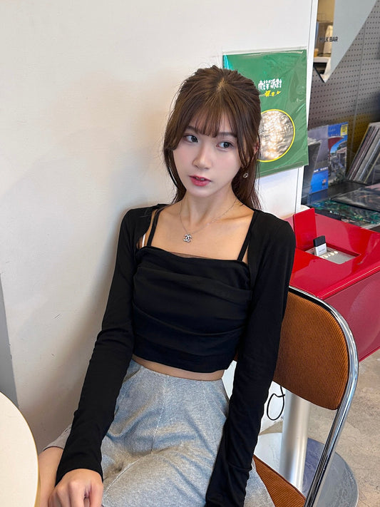 [現貨] \霧感簿紗點綴/ Cloudy Sheer Top