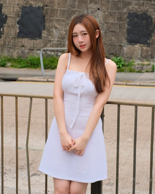 [現貨] \夏日小清新💐/ 吊帶綁結連身裙