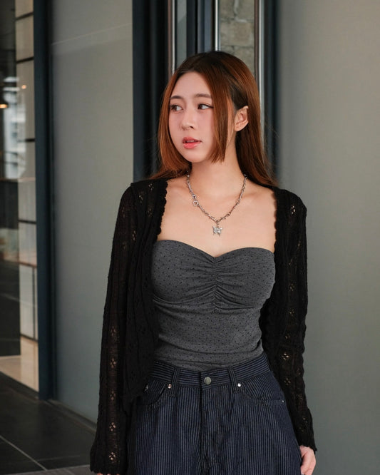 [預訂] \束胸皺皺放大圓潤效果/ Polkadot Bra Top