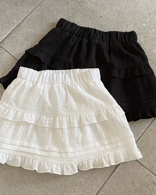 [預訂] \荷葉層次蛋糕裙/ Soft Ruffle Cotton Skirt