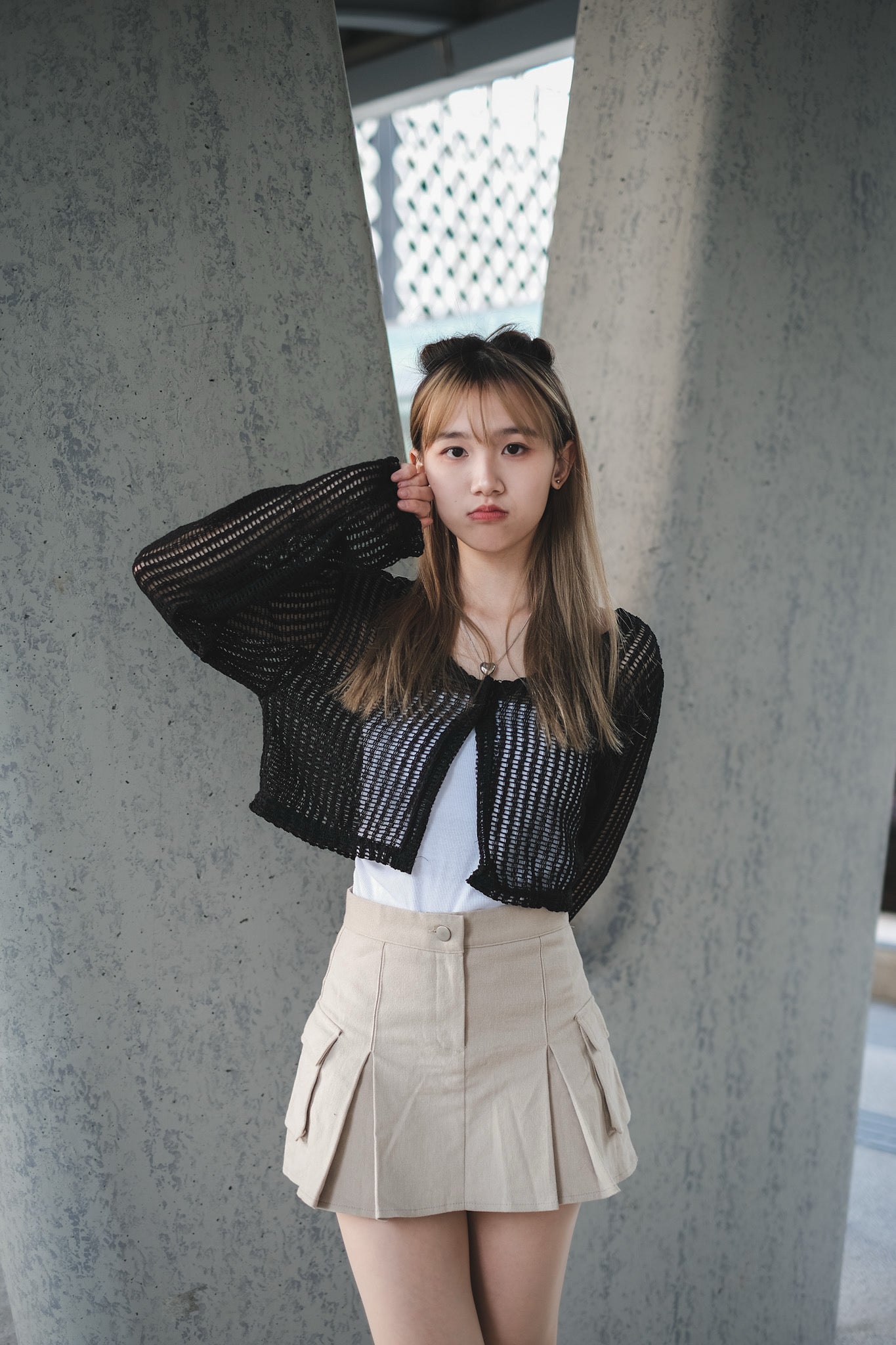 [預訂] \Comeback/ 網格單扣鈕外套