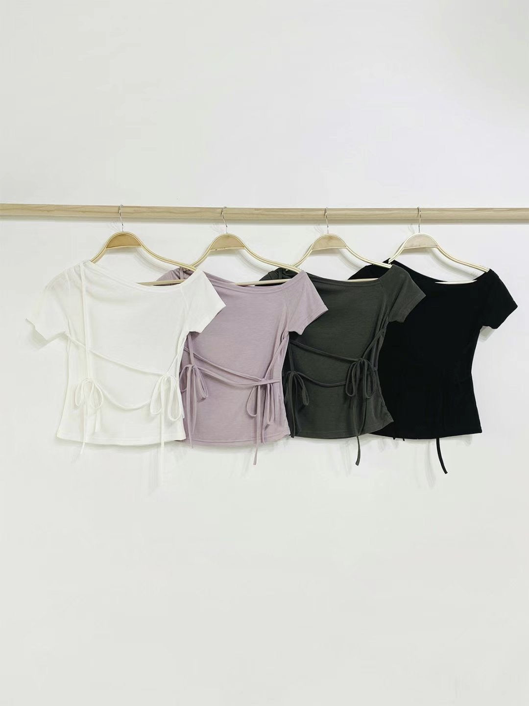 [現貨] \任意綁結/ Double Tie Knot Top