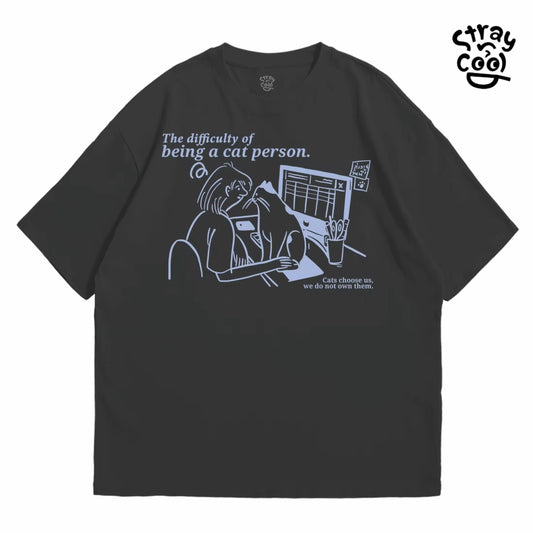[預訂] \限時泰國品牌代購/ “I’m a Cat Person” Oversize T-Shirt