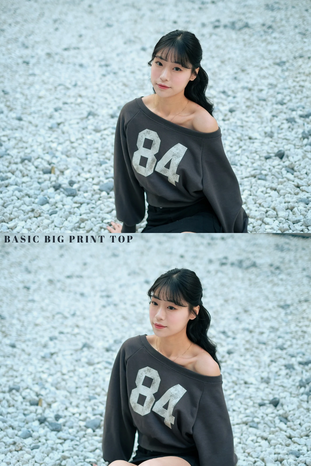 [ 含內絨！] Basic Big Print Top- 4 Colors