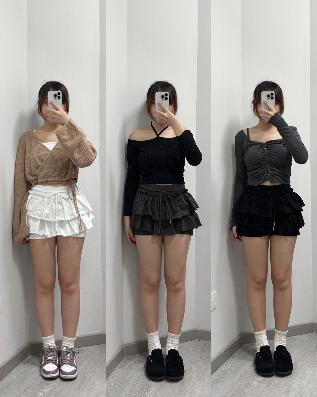 [現貨] \性價比超高🏆/ 綁結雙層蛋糕裙褲