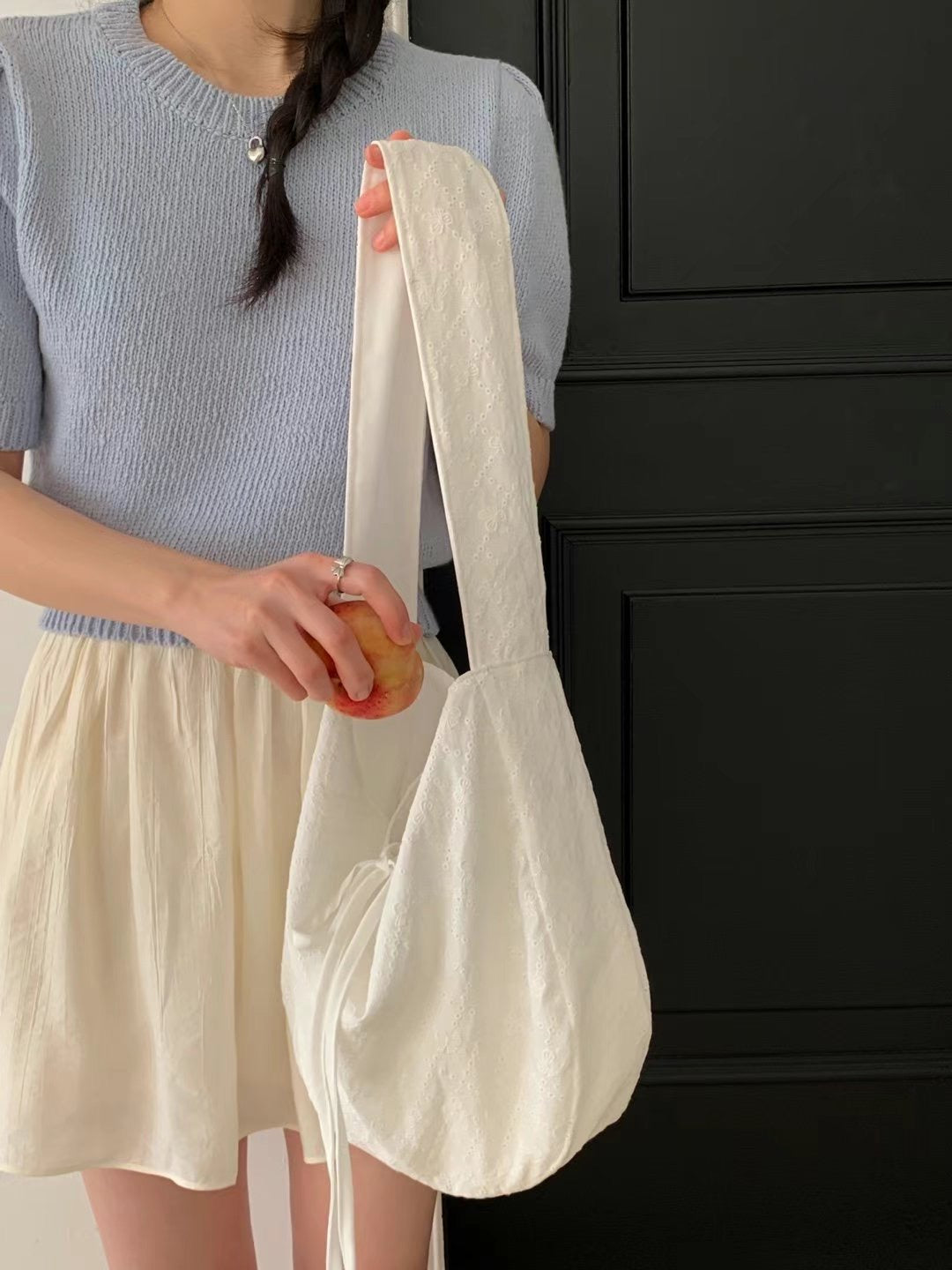 [預訂] \蝴蝶結刺繡/ Ribbon Tote Bag
