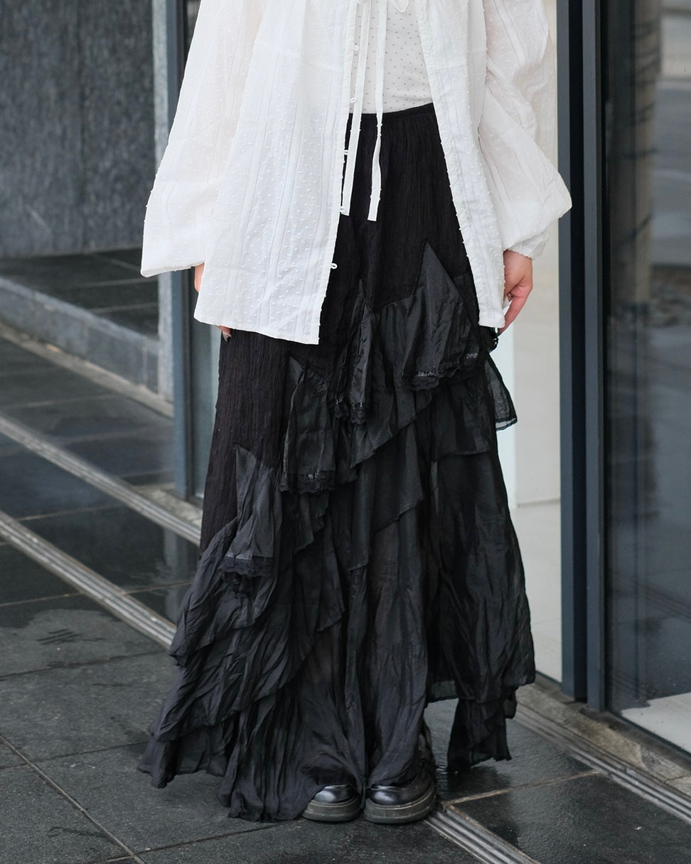 \Premium Series/ Ruffled Sheer Skirt