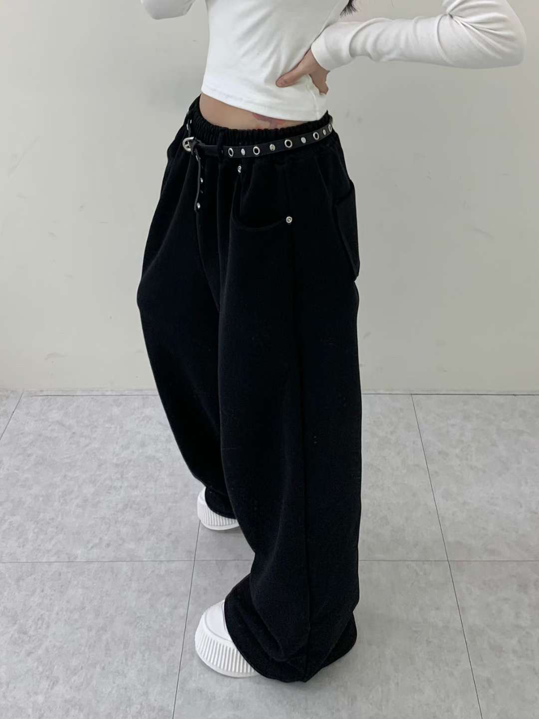 [預訂] \店主親身試着後上架/ 直直版型兩穿棉褲