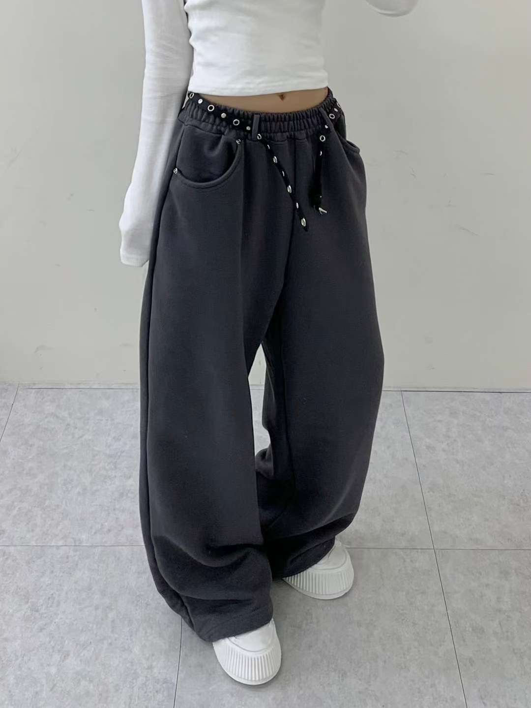 [預訂] \店主親身試着後上架/ 直直版型兩穿棉褲