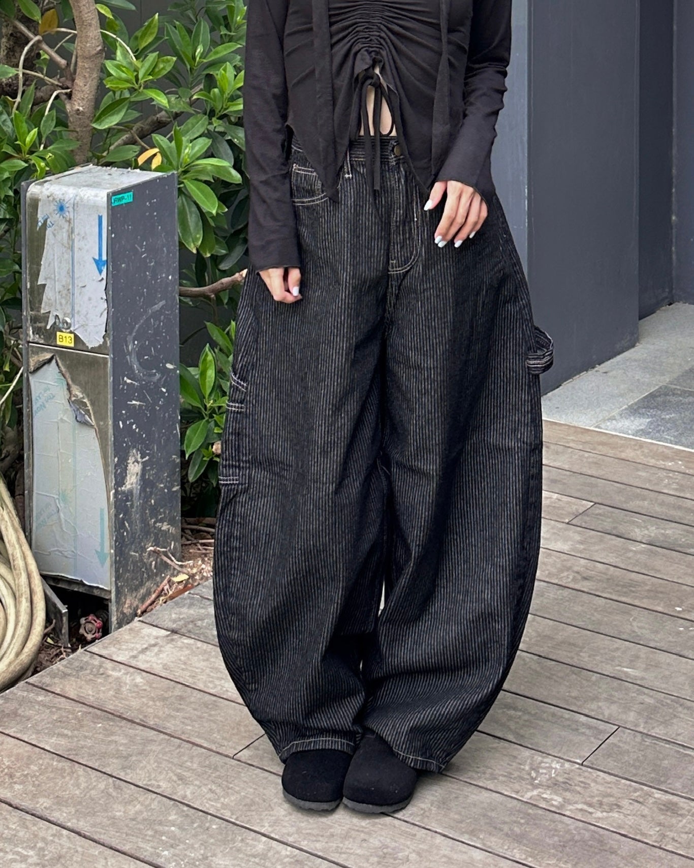 [現貨] \小男孩感👦🏻 男女OK!!/ 明線牛仔闊褲