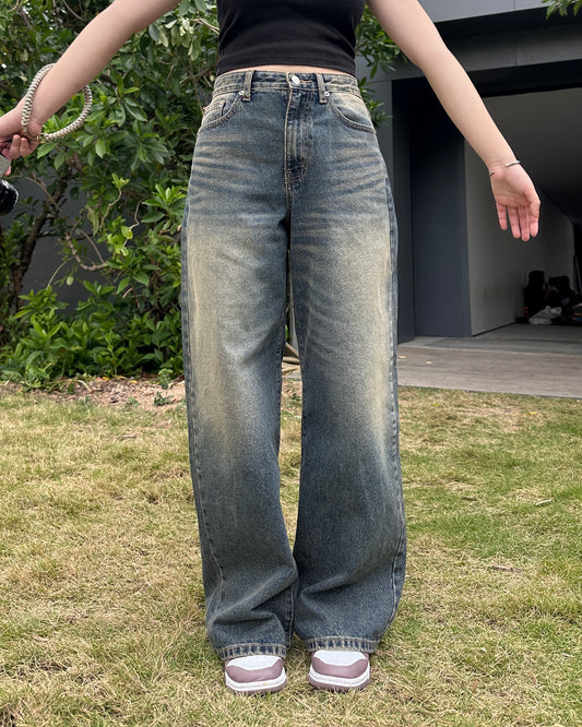 [現貨] \低調斑馬紋🦓/ Vintage Denim Pants