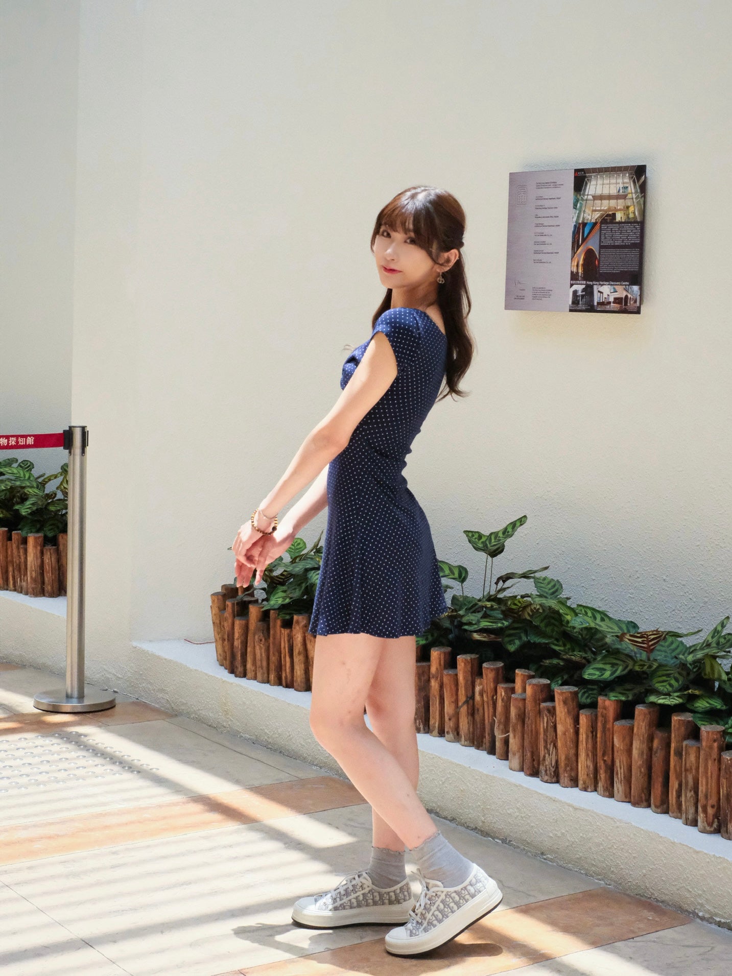 \韓國最流行波點設計+胸口蝴蝶結點綴/ Polka Dot Dress