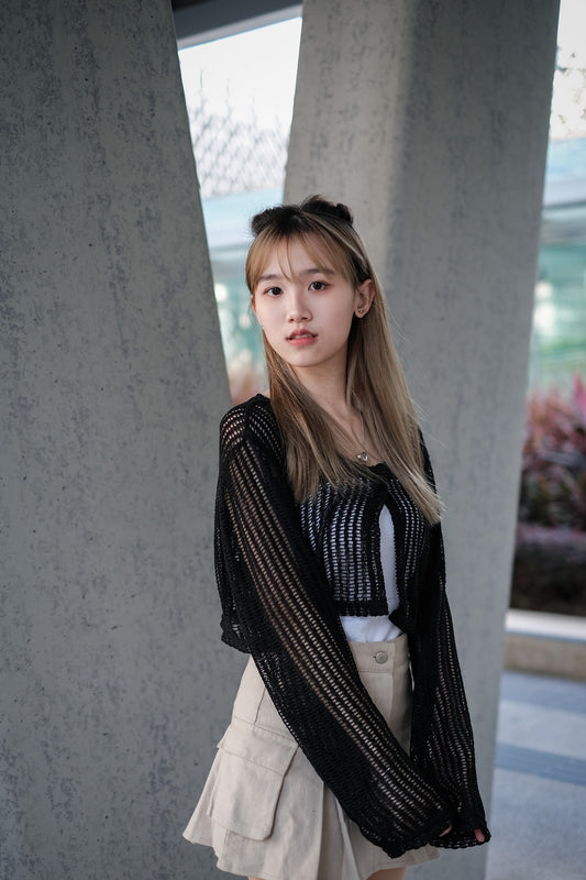 [預訂] \Comeback/ 網格單扣鈕外套